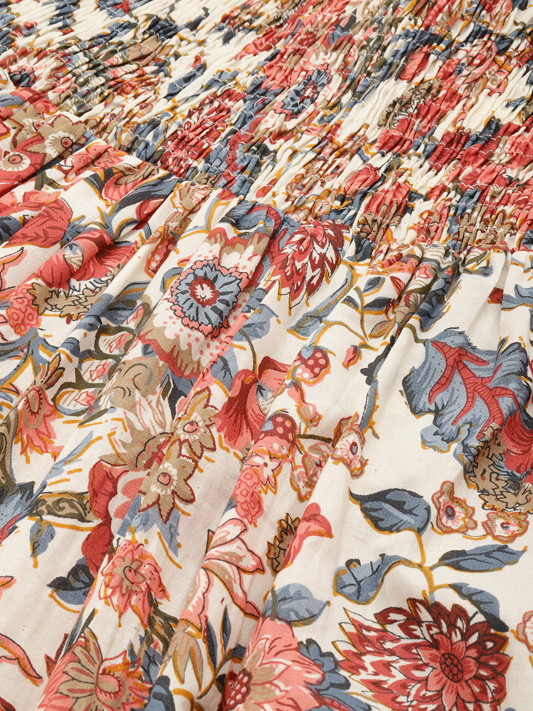 Multi Floral Print Fit & Flare Midi Dress