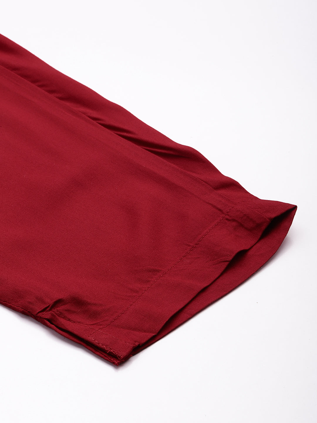 Lotus Red Solid Pencil Pant