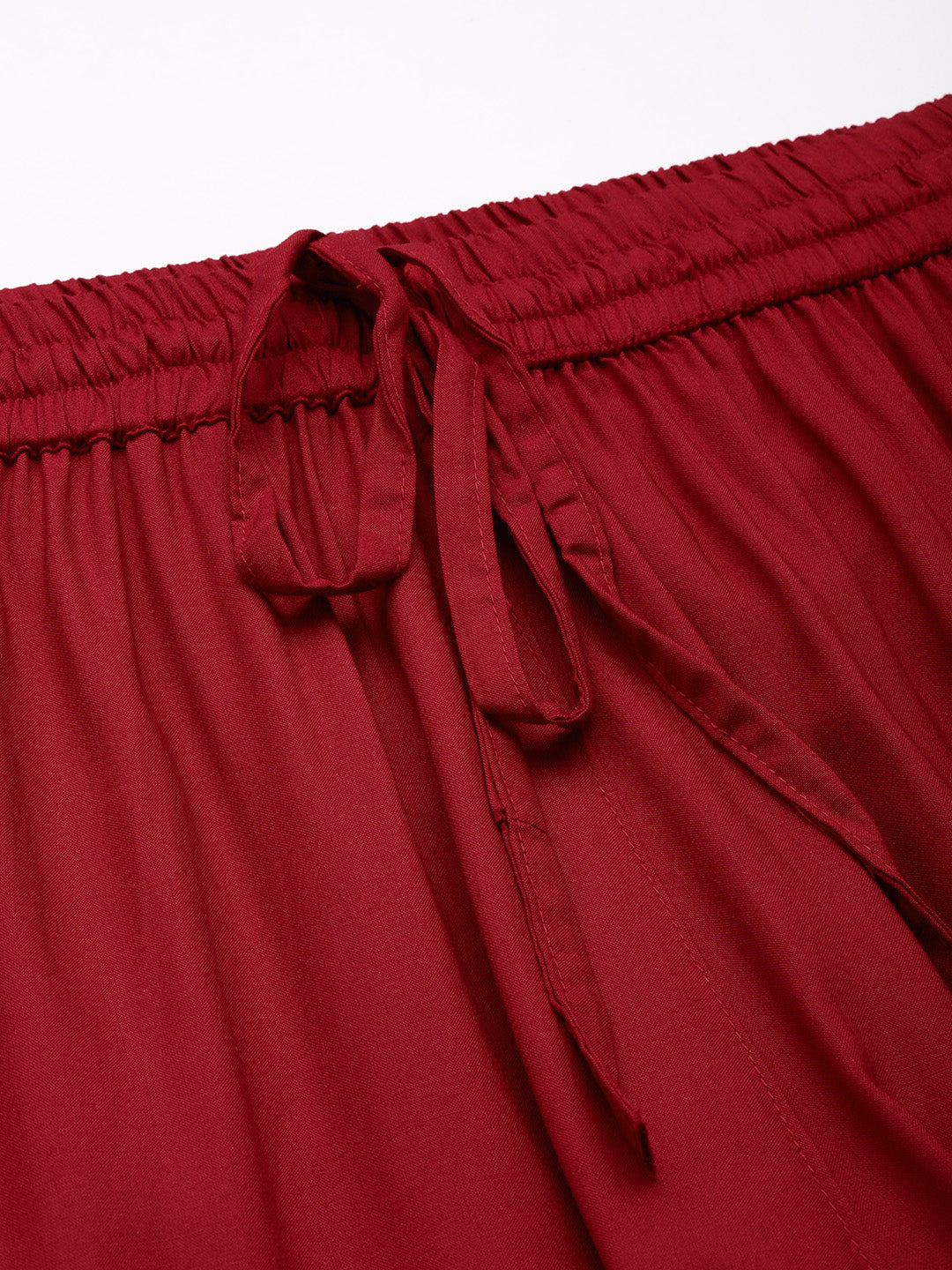 Lotus Red Solid Pencil Pant