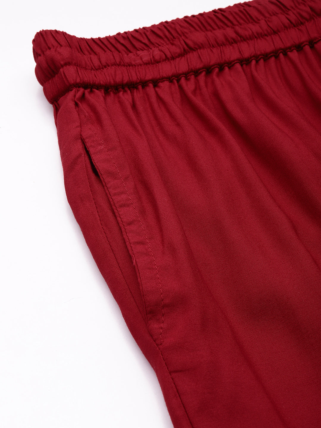 Lotus Red Solid Pencil Pant