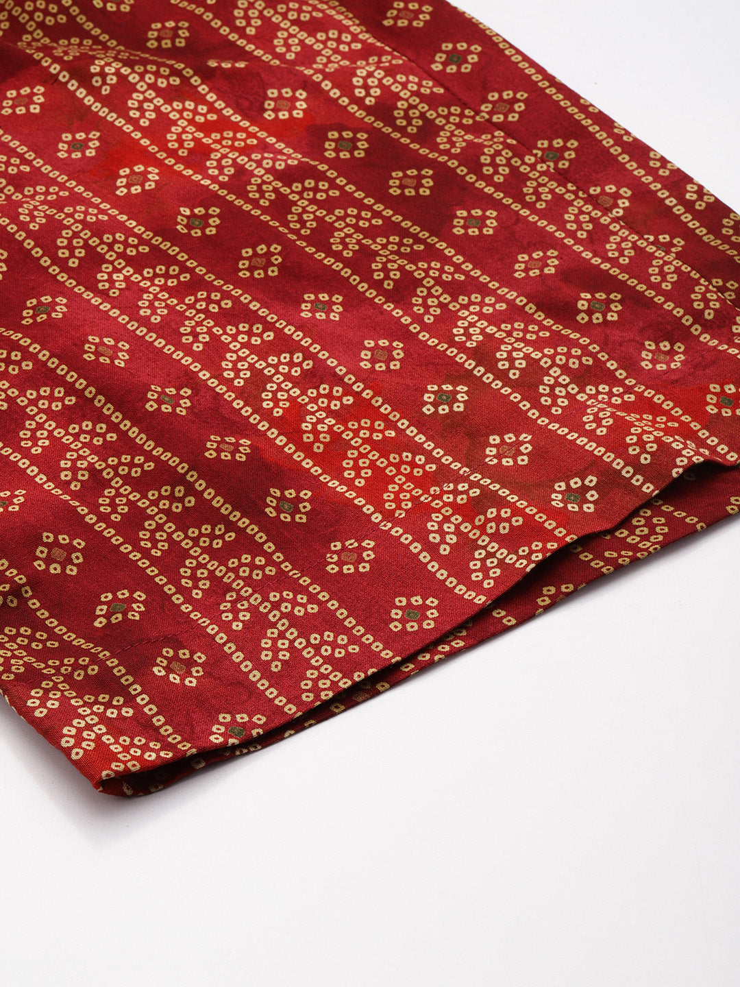 Wine Bandhani Printed Co-Ords