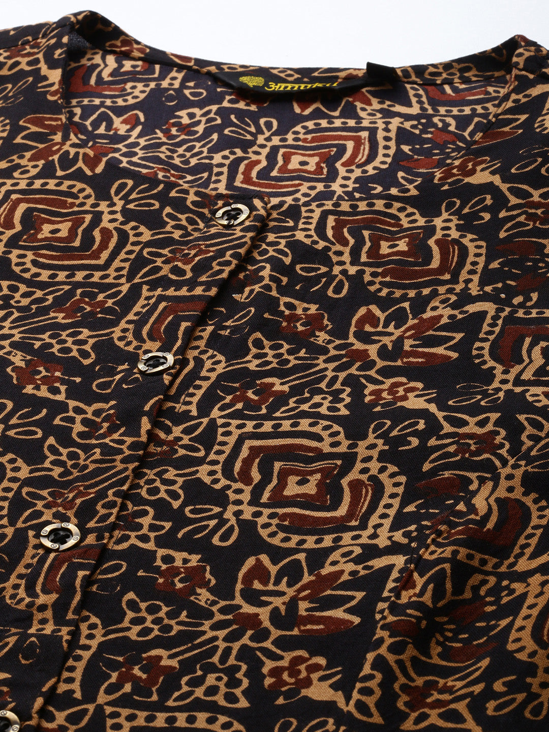 Black Printed Kurta