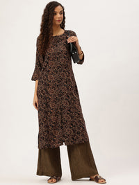 Black Printed Kurta