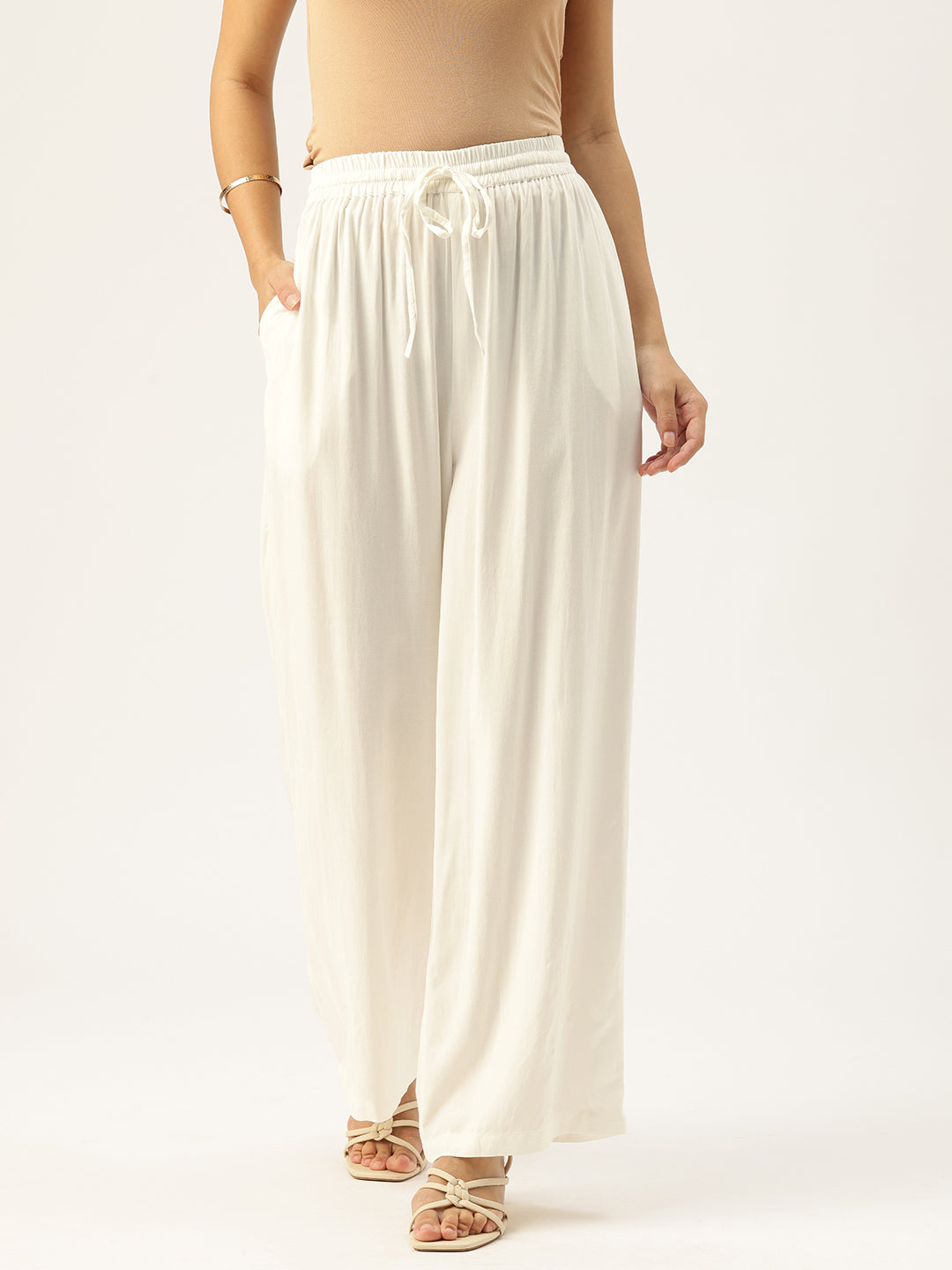 Ivory Ethnic Palazzos