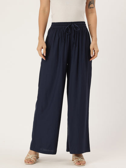 Blue Ethnic Palazzos