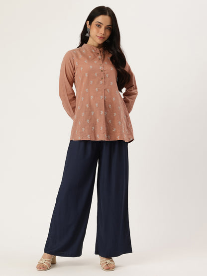 Blue Ethnic Palazzos