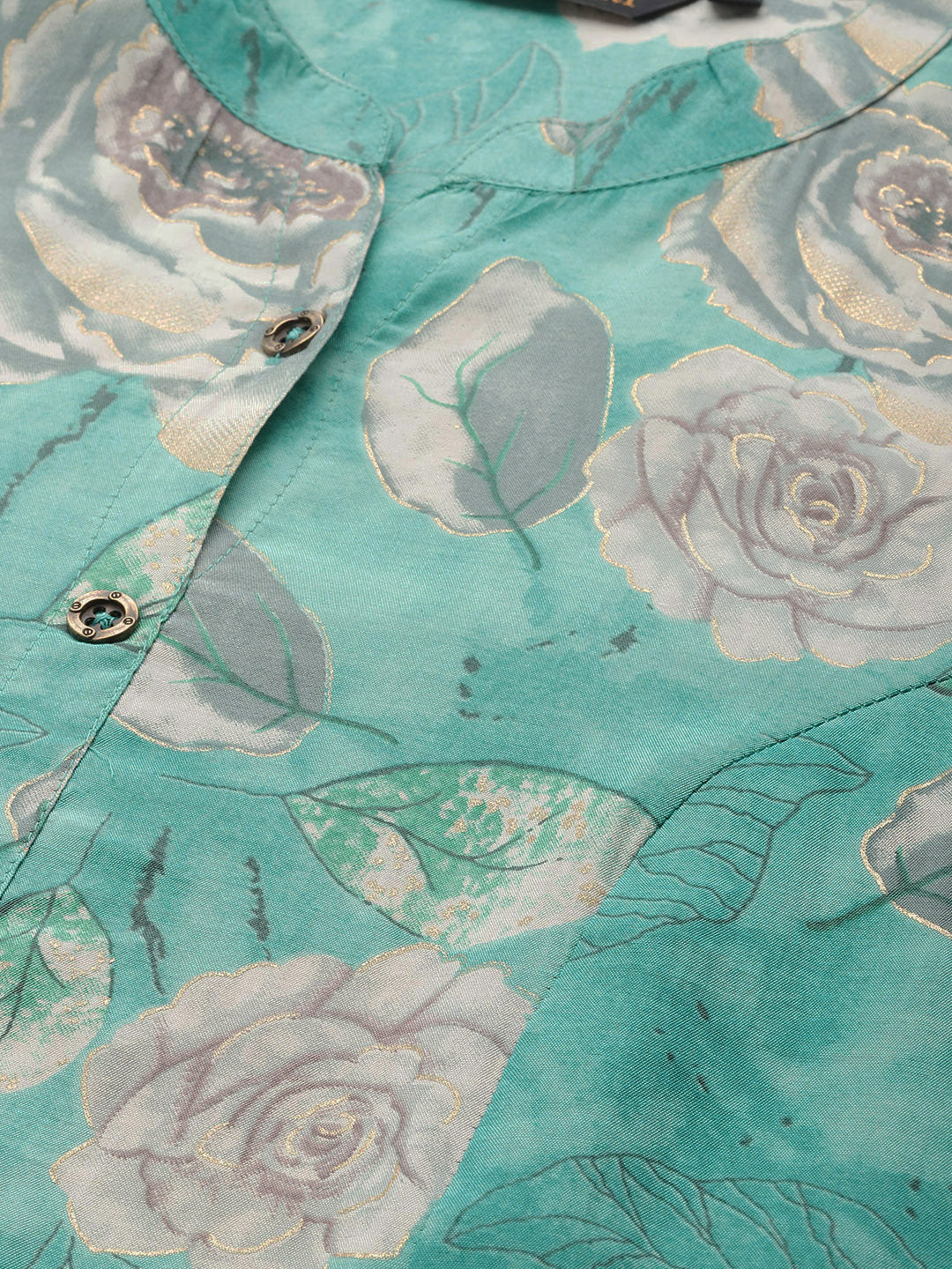Blue Floral Printed Kurta