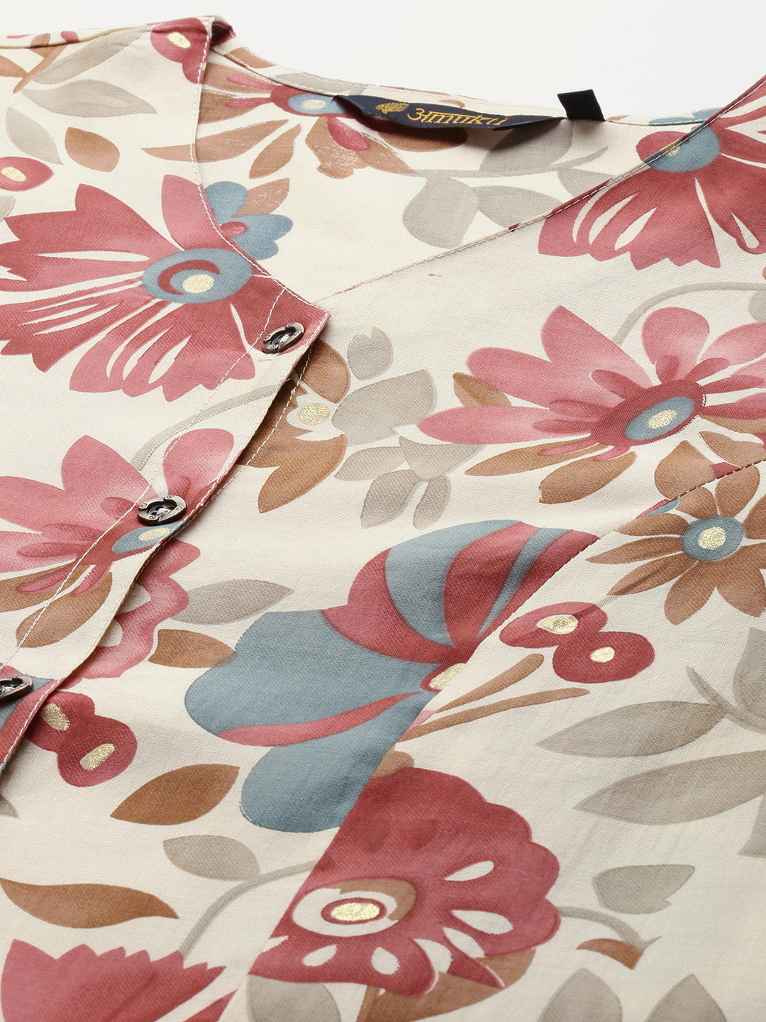 Pink Floral Printed Regular Kurta with Trouser & Dupatta, kurta set, Kurta with Trouser & Dupatta, floral printed kurta set