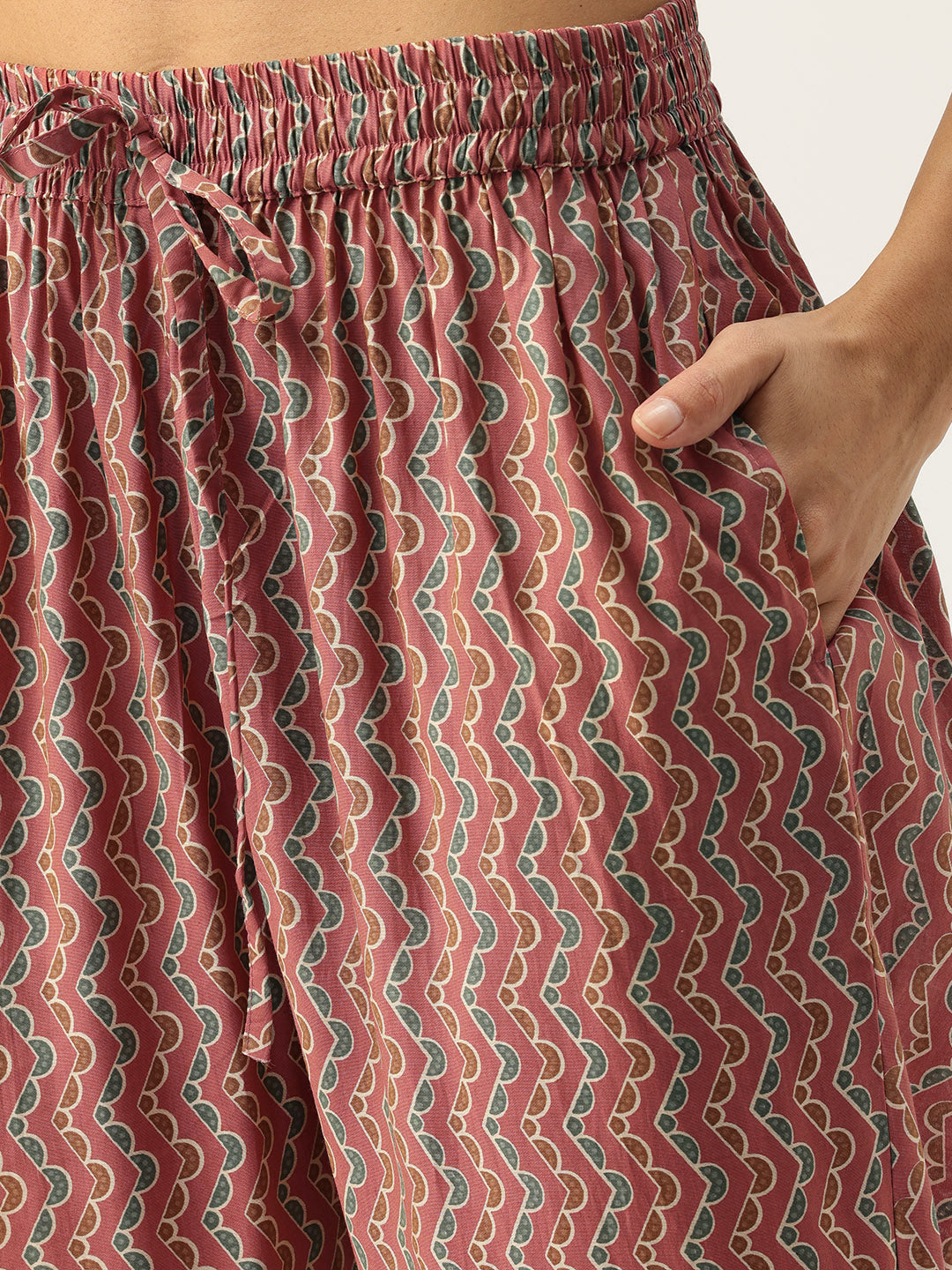 Pink Floral Printed Regular Kurta with Trouser & Dupatta, kurta set, Kurta with Trouser & Dupatta, floral printed kurta set