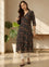 Blue Paisley Printed A-Line Kurta, Princess Cur Kurta, A-Line Kurta, Floral Print, printed kurta, V-neck
