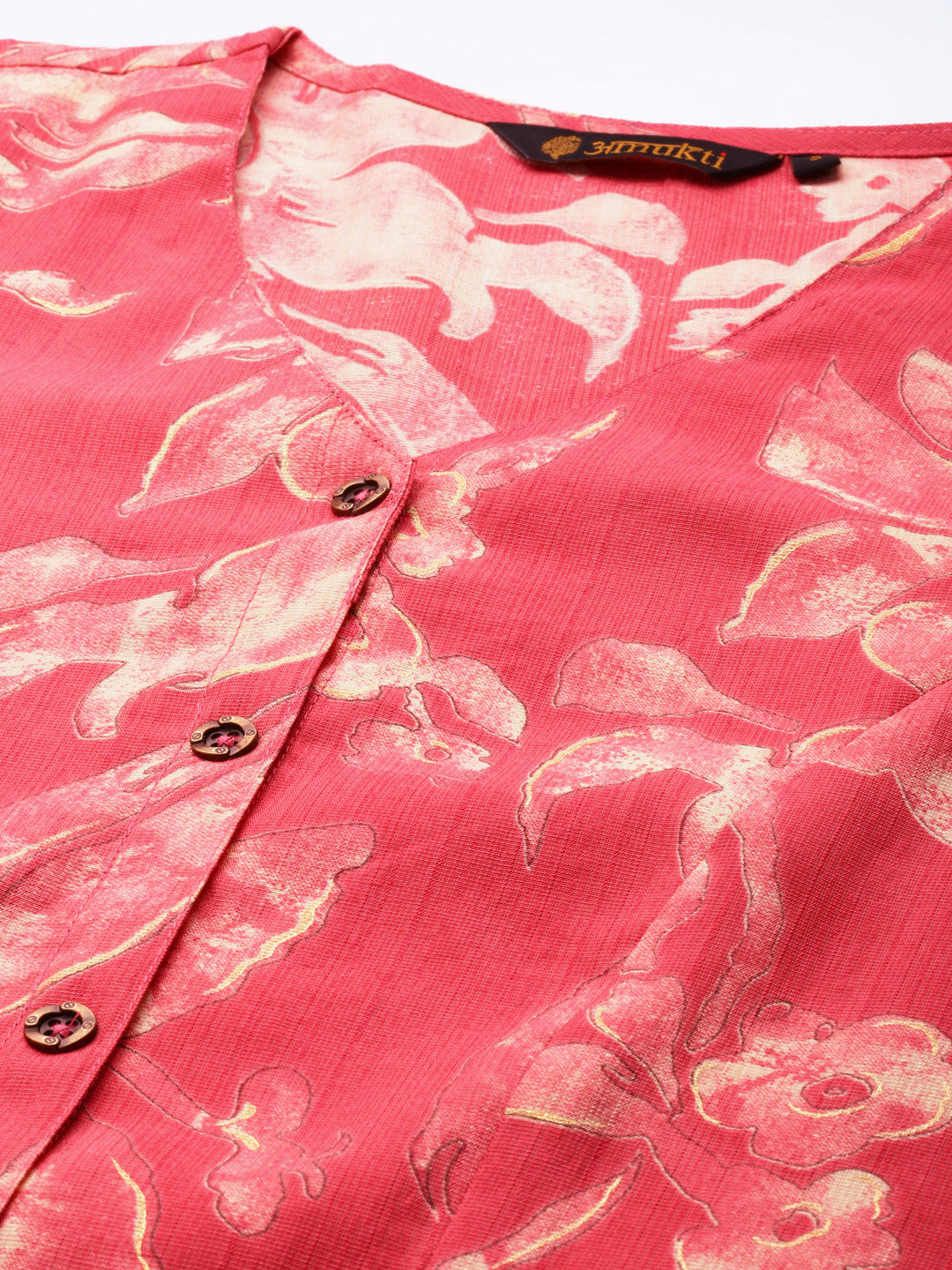 Pink Printed Kurta