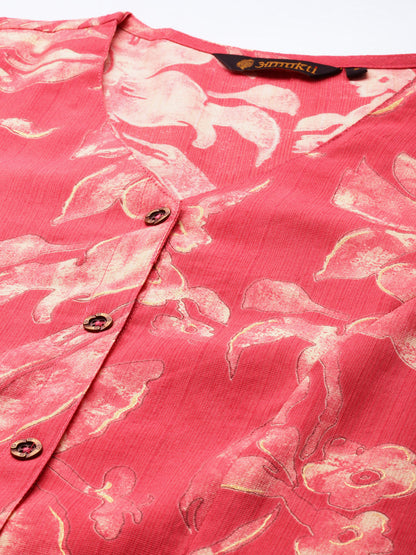 Pink Printed Kurta