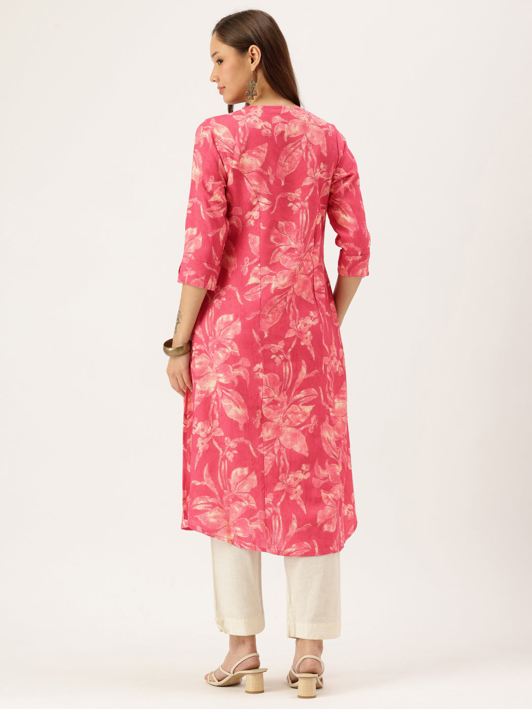 Pink Printed Kurta