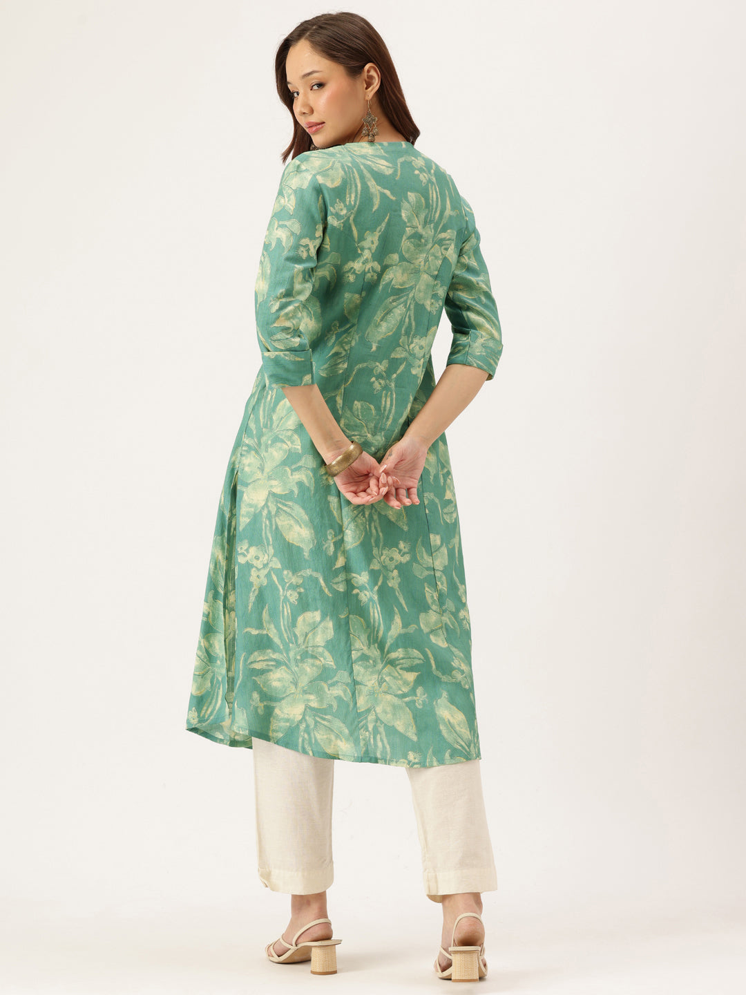 Teal Printed Kurta