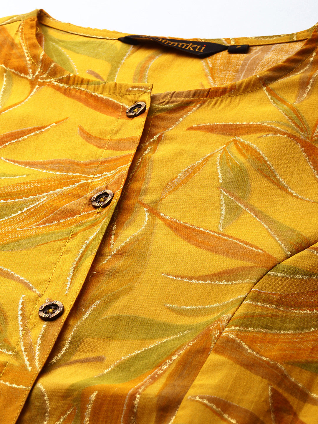 Yellow Floral Printed Regular Kurta with Trousers & With Dupatta
