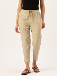 Stone Solid Pencil Pant, Stone colour pencil pant, Pencil pant, Formal wear pant, Everyday wear pant