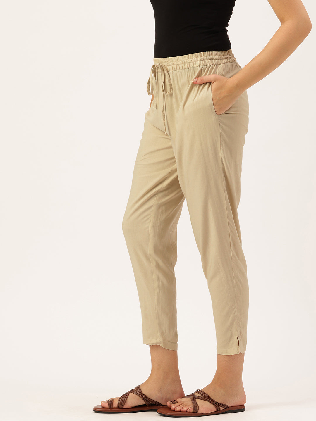 Stone Solid Pencil Pant, Stone color pencil pant, Pencil pant, Formal wear pant, Everyday wear pant