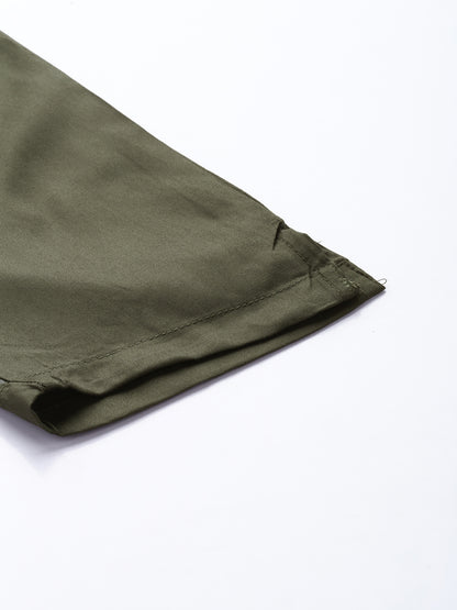 Olive Solid Pencil Pant, Solid Pant, Pencil Pant, Pencil pant, Formal wear pant, Everyday wear pant
