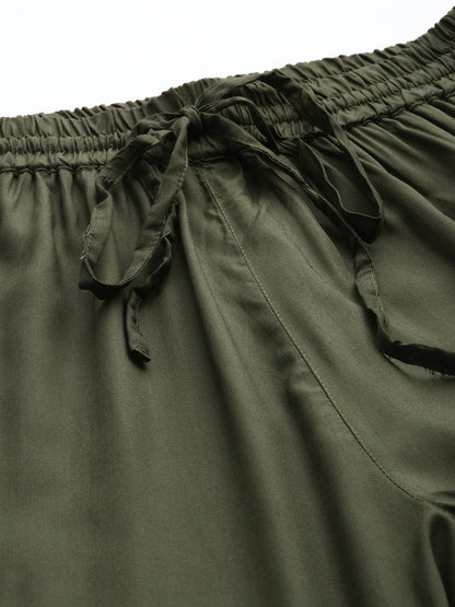 Olive Solid Pencil Pant, Solid Pant, Pencil Pant, Pencil pant, Formal wear pant, Everyday wear pant