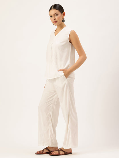 Ivory Tunic with Palazzos & Shrug Co-Ords