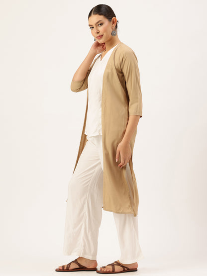 Ivory Tunic with Palazzos & Shrug Co-Ords