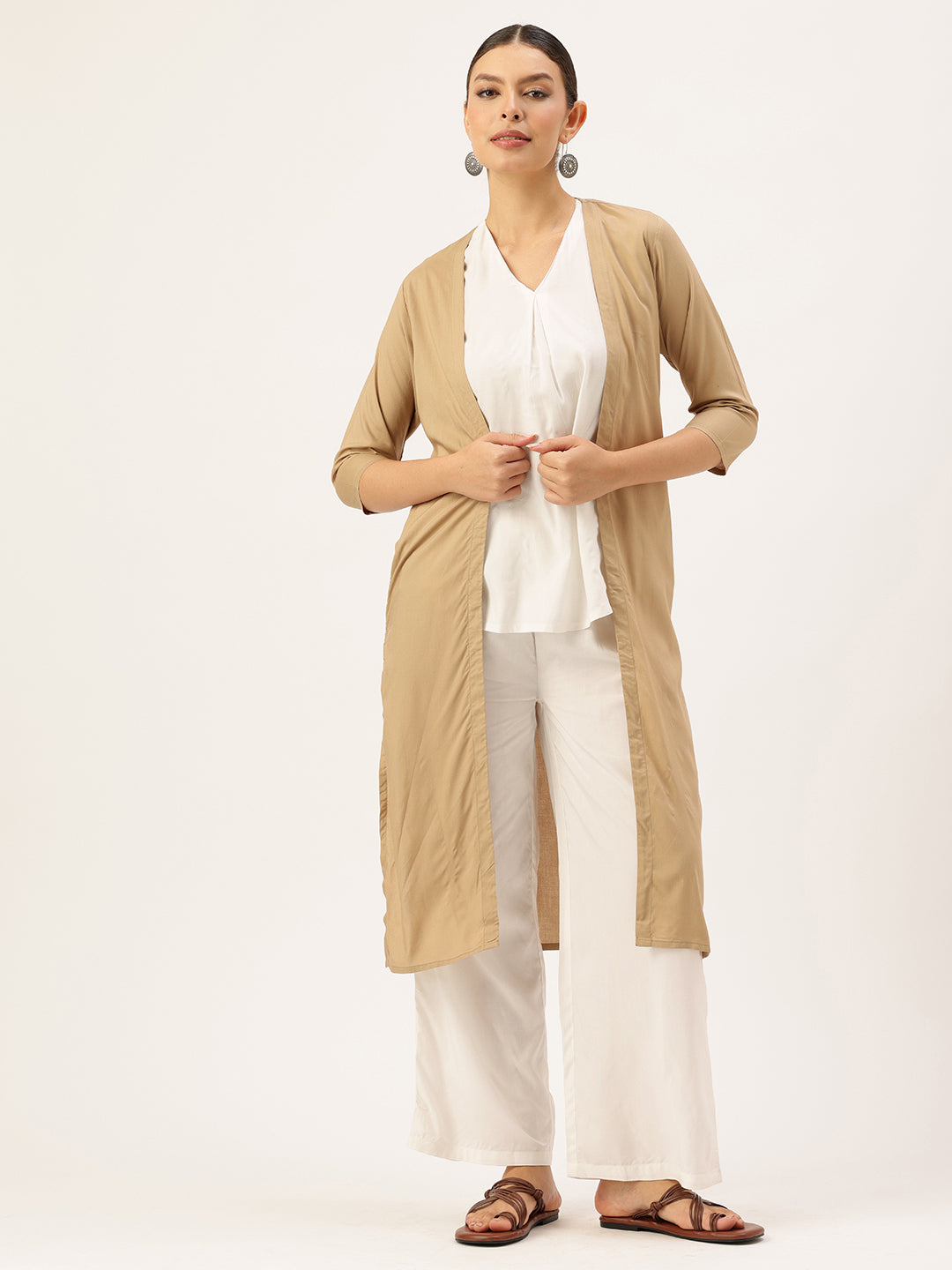 Ivory Tunic with Palazzos & Shrug Co-Ords