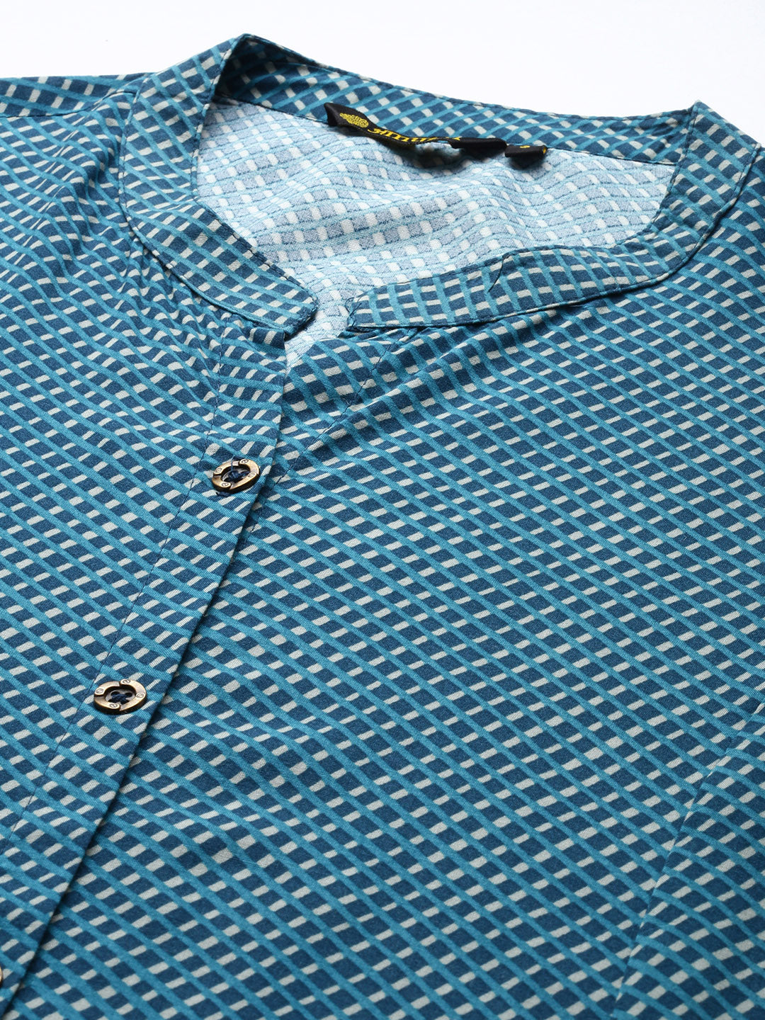 Green Geometric Printed Kurta