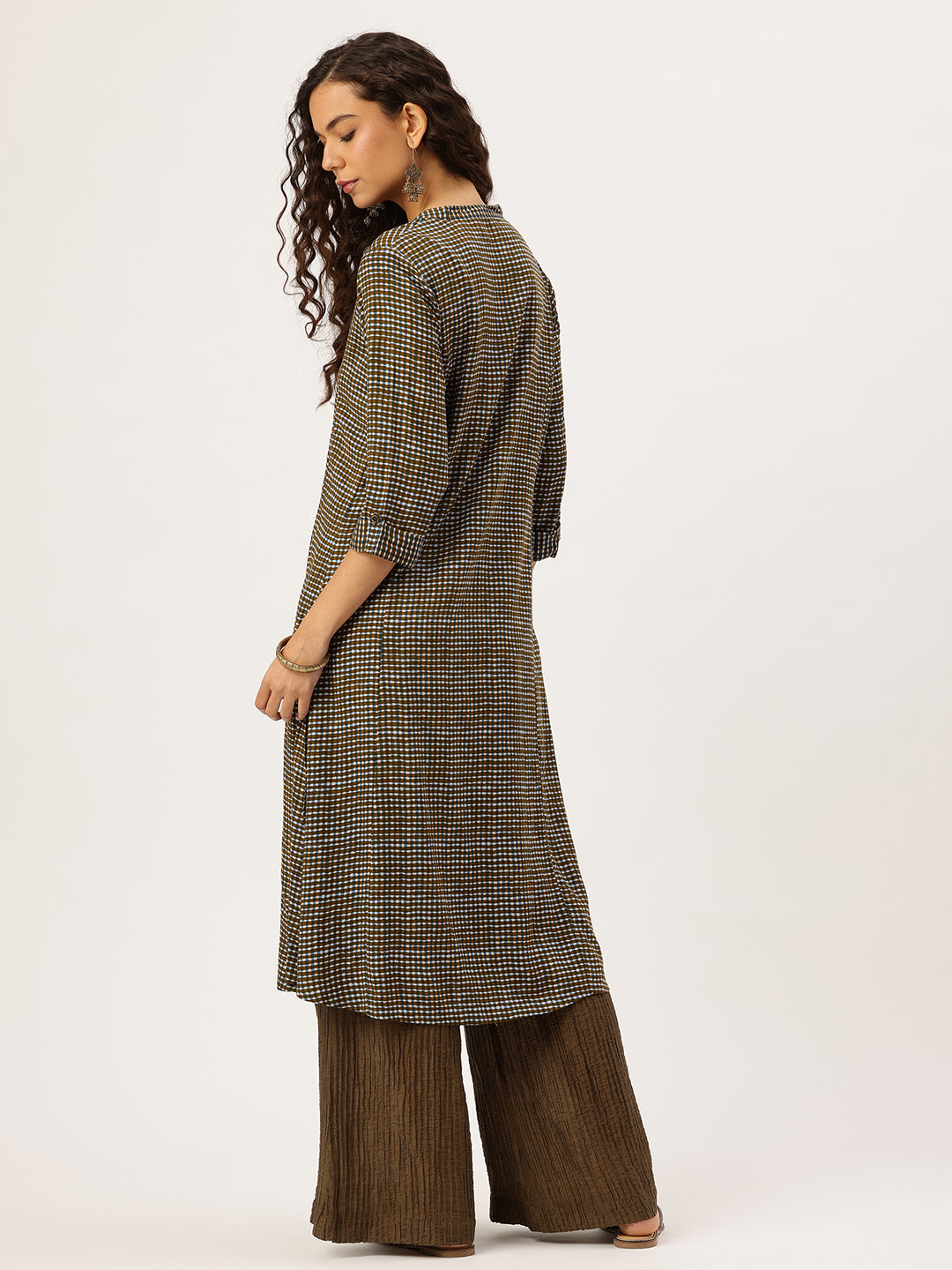 Black Geometric Printed Kurta