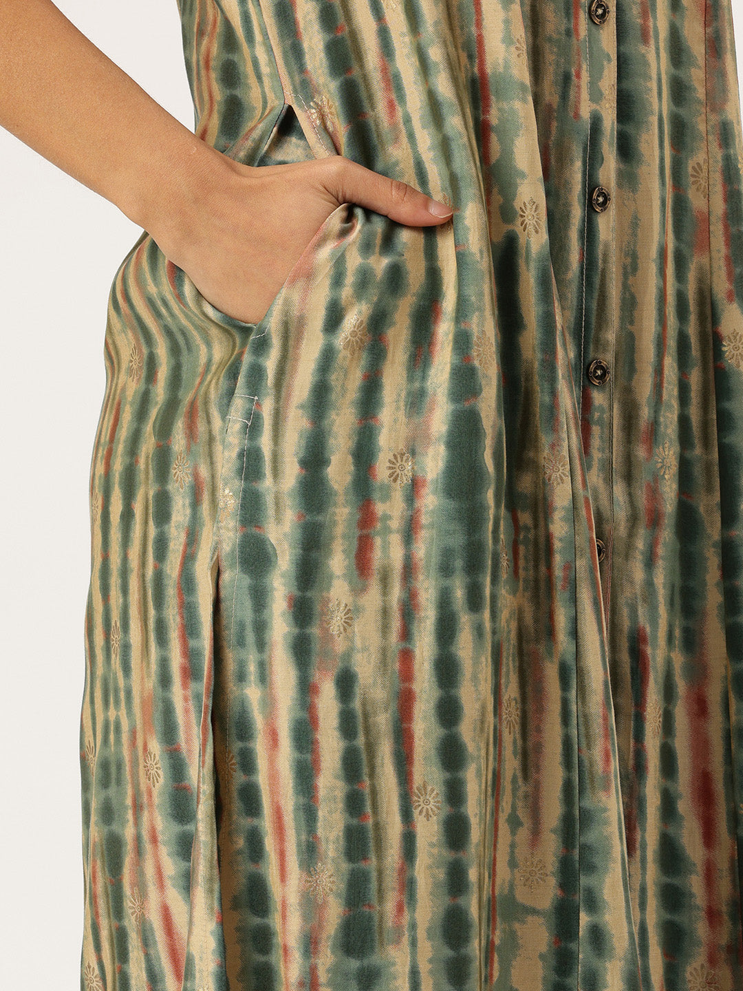 Teal Printed Kurta