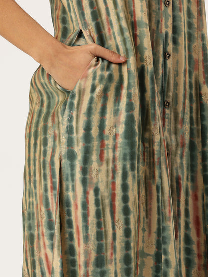 Teal Printed Kurta