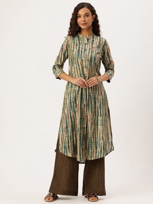 Teal Printed Kurta
