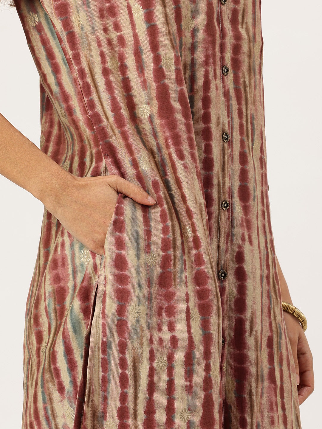 Maroon Printed Kurta, Kurta, Kurtis, Princess Cut, Printed kurta