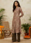 Maroon Printed Kurta, Kurta, Kurtis, Princess Cut, Printed kurta