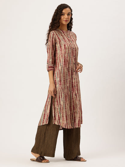 Maroon Printed Kurta, Kurta, Kurtis, Princess Cut, Printed kurta