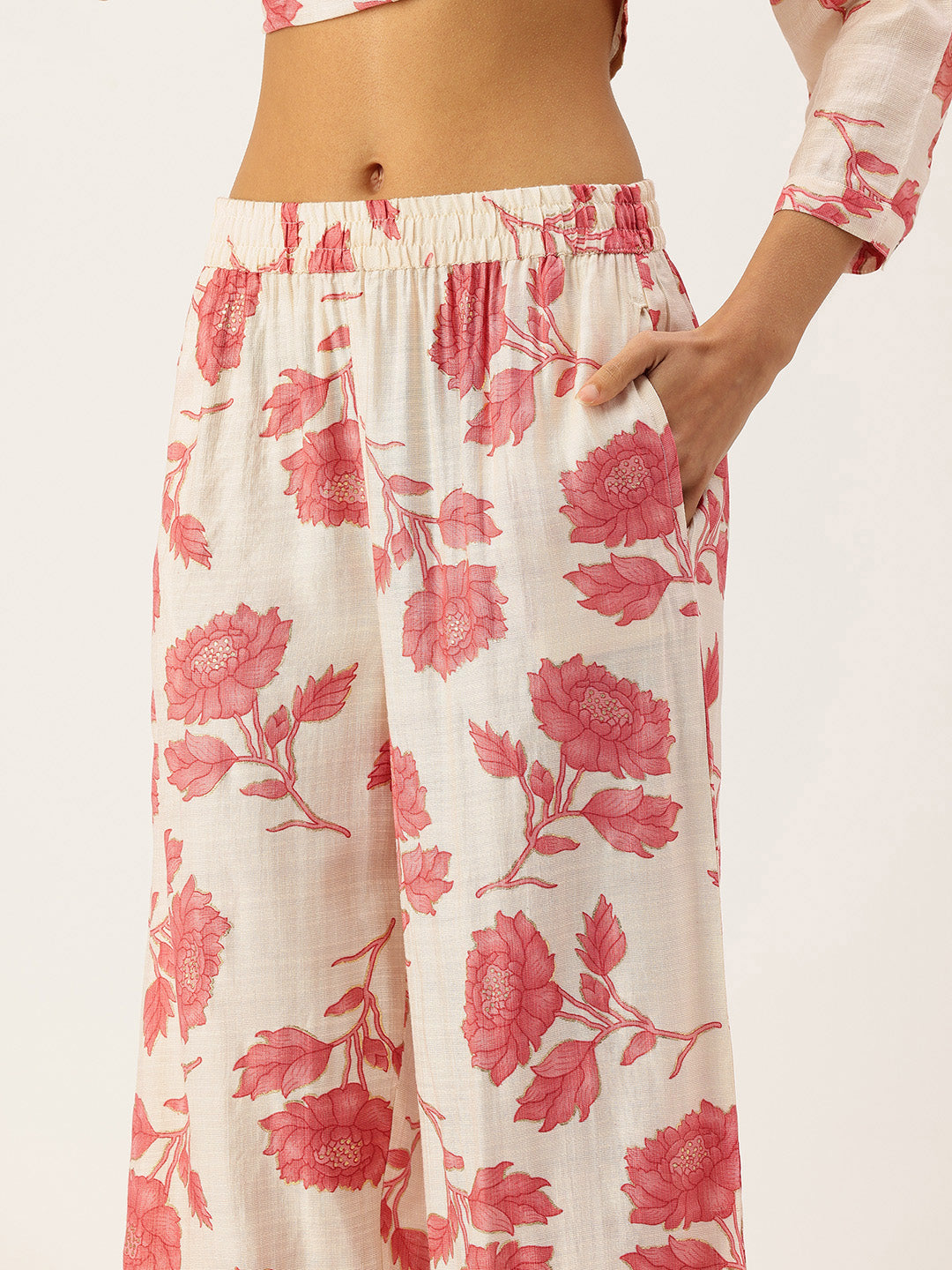 Pink Floral Printed Co-Ords
