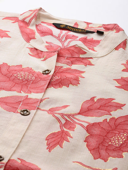 Pink Floral Printed Co-Ords