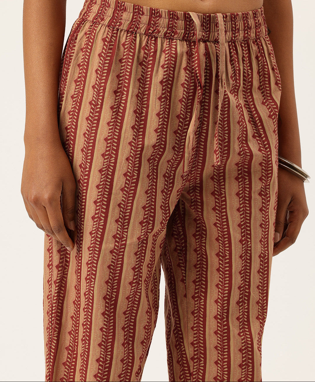 Red Floral Printed Pure Cotton Kurta with Trousers & Dupatta