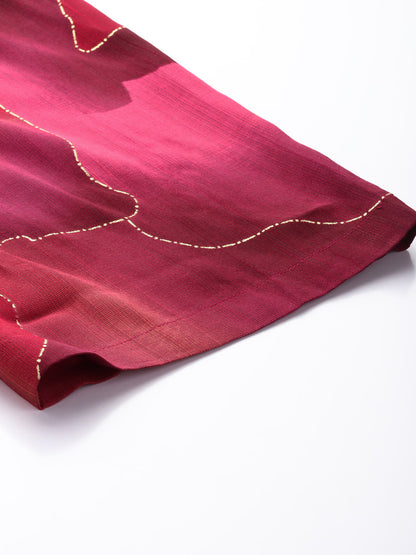 Pink Abstract Printed Co-Ords