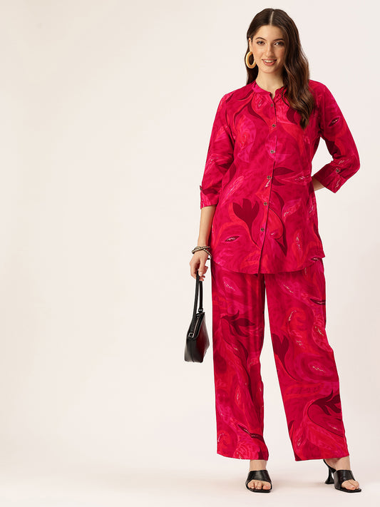 Pink Printed Co-Ords