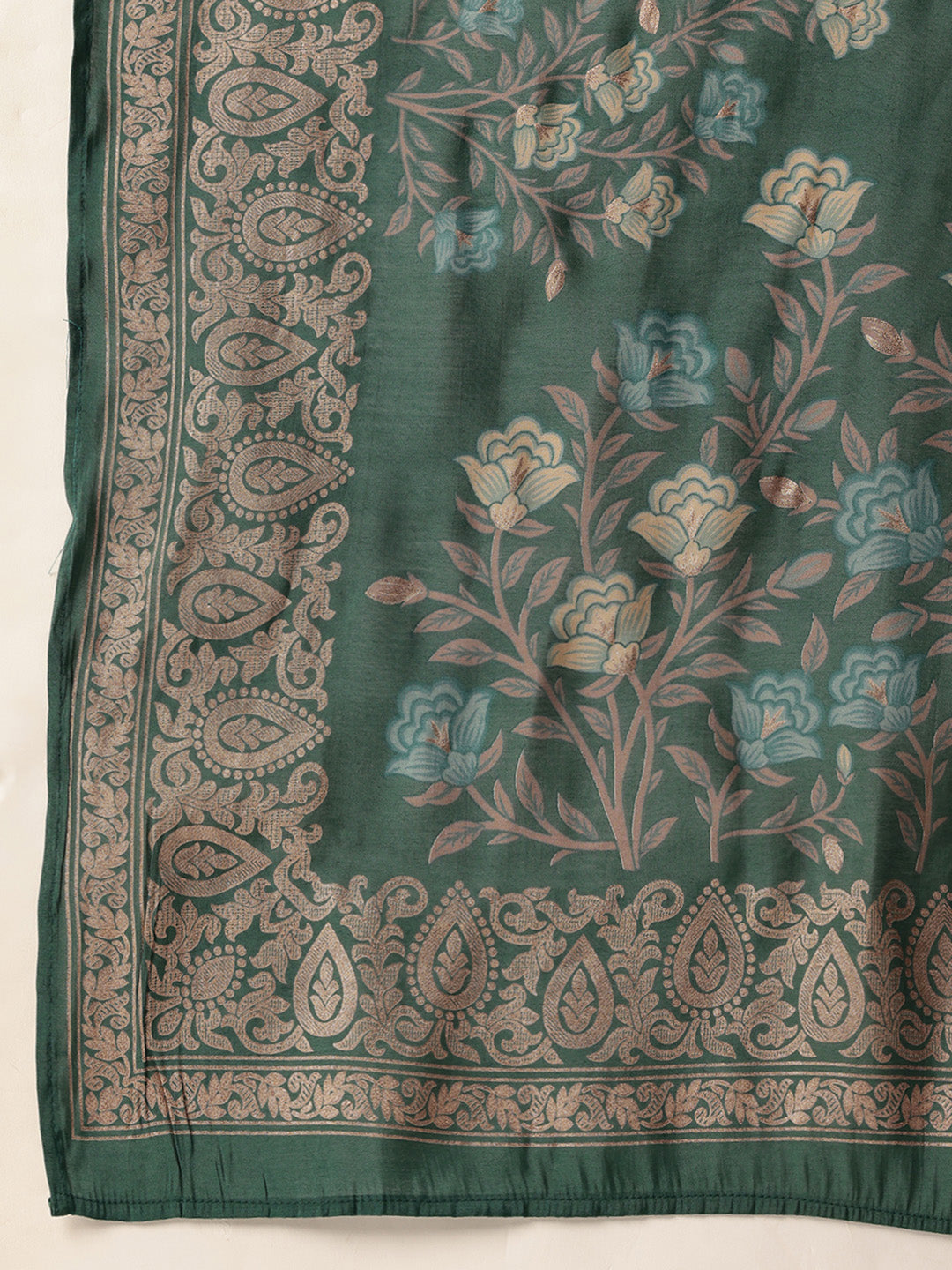 Green Ethnic Motifs Printed Kurta with Trousers & With Dupatta