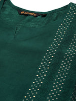 Green Floral Printed Kurta with Trousers & With Dupatta