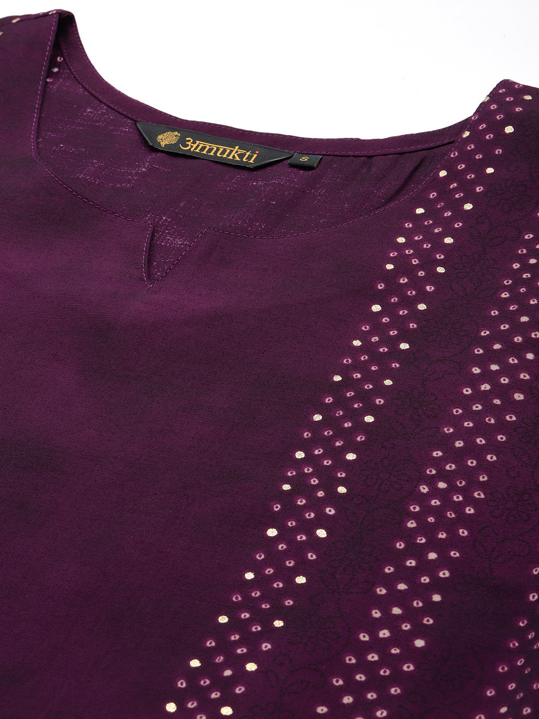 Purple Floral Printed Kurta with Trousers & With Dupatta