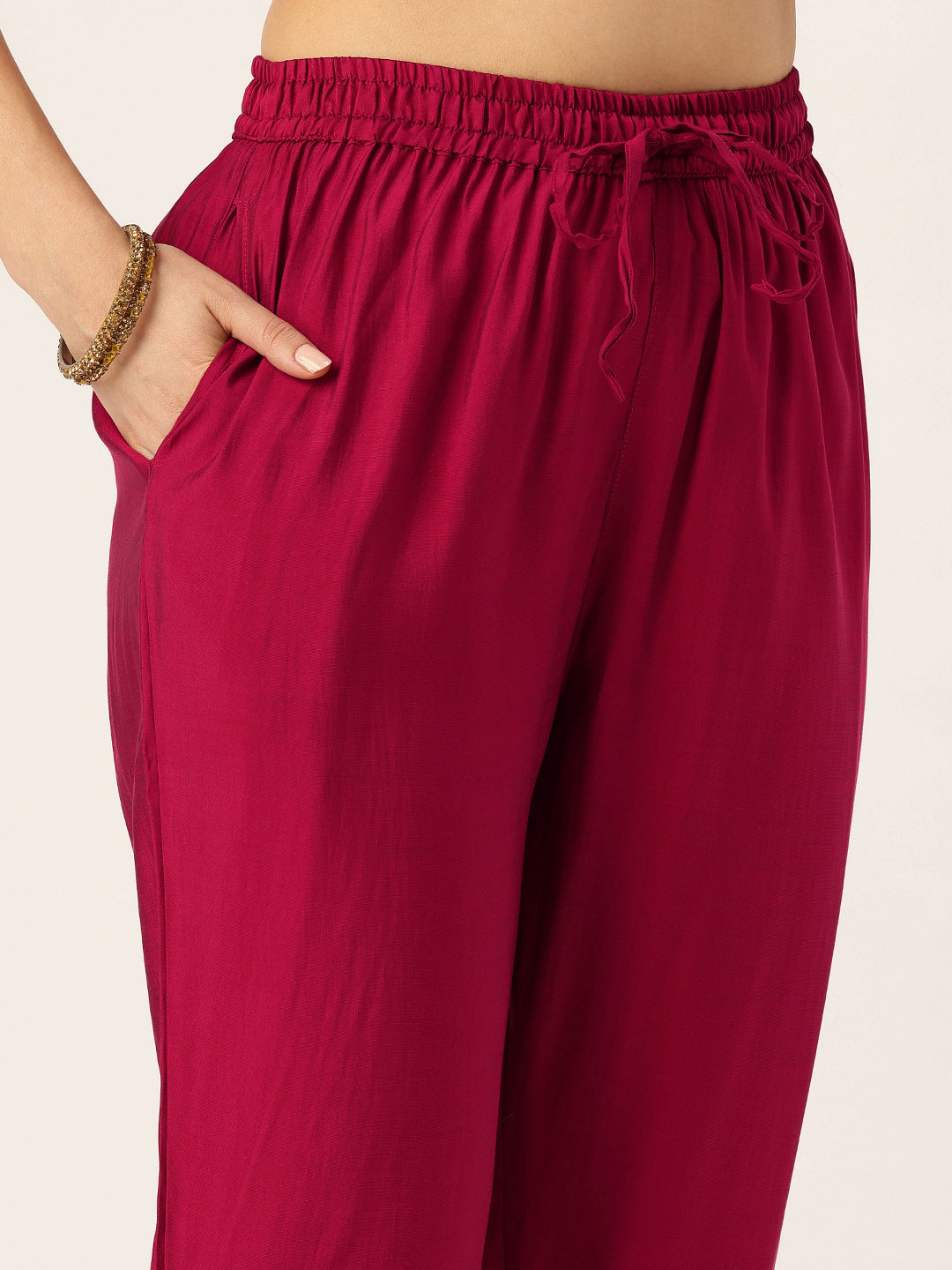 Pink Floral Printed Kurta with Trousers & With Dupatta