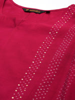 Pink Floral Printed Kurta with Trousers & With Dupatta