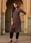 Multi Color Ethnic Motifs Printed Mandarin Collar Kurta