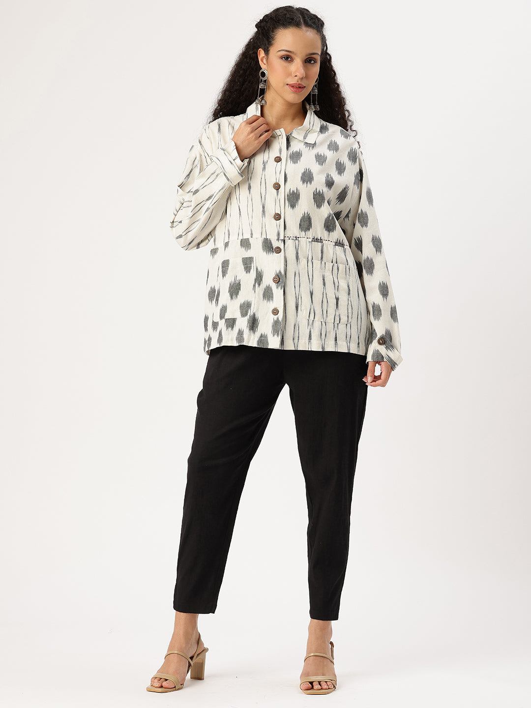 Black Solid Pencil Pant