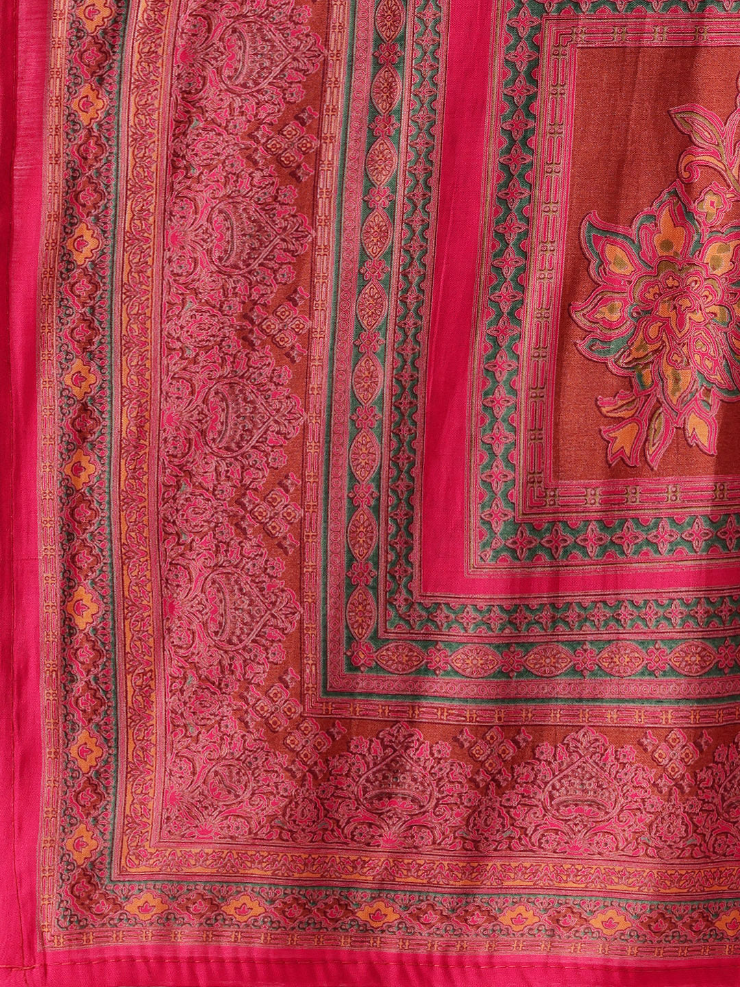 Pink Ethnic Motifs Printed Kurta with Trousers With Dupatta, Pink kurta set, ethnic motifs printed kurta set, kurta trouser dupatta set, women ethnic wear, printed kurta set for women, pink ethnic kurta set, traditional motifs kurta set, Indian ethnic wear Kurta Set, festive wear women Kurta Set