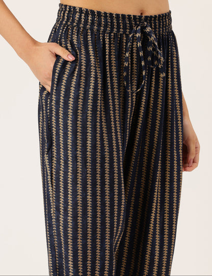 Geometric Printed Roll-Up Sleeves A-Line Kurta & Trousers With Dupatta ,geometric print, printed kurta set, A-line kurta, roll-up sleeves, kurta trouser set, kurta with dupatta, ethnic set, women ethnic wear, festive wear, casual ethnic, co-ord set