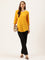 Yellow Geometric Printed Roll-Up Sleeves V-Neck Tunic