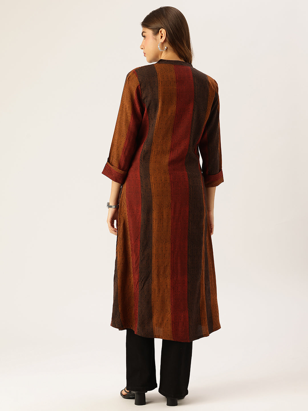 Multi Striped Printed A - Line Kurta